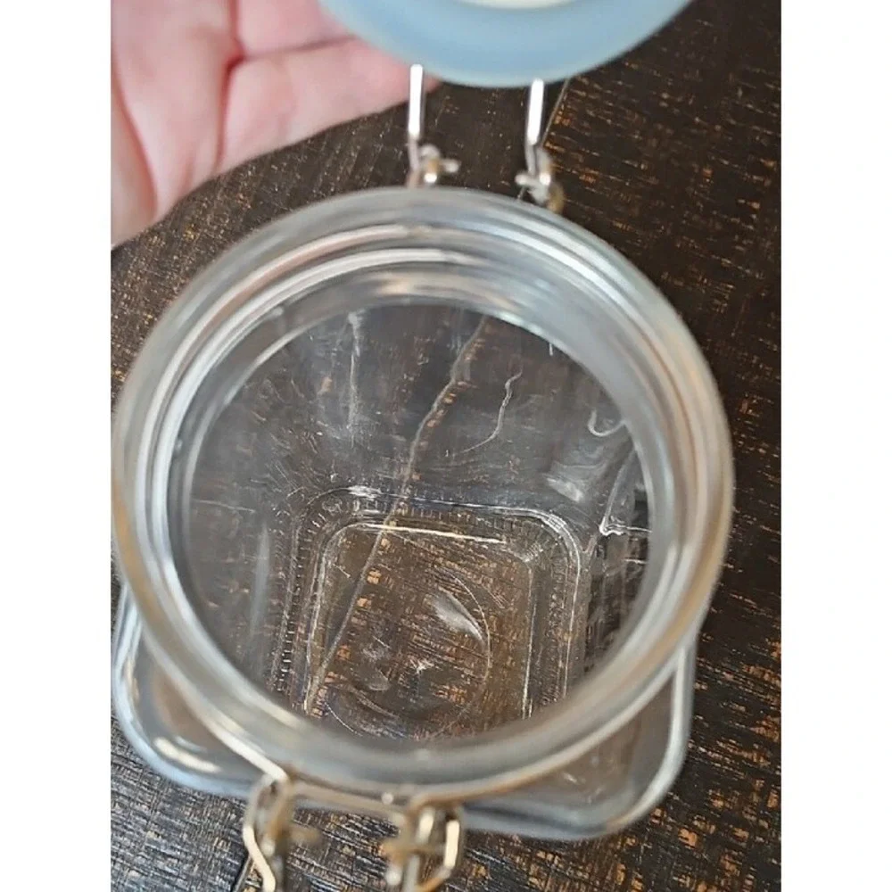 Halloween Skeleton Glass Jar Trick or Treat Spooky Candy Storage Wire Bail Lid